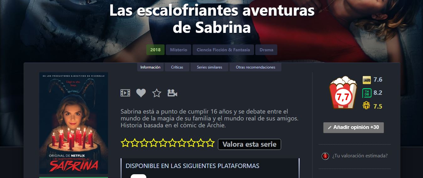 Las escalofriantes aventuras de Sabrina ha sido cancelada por Netflix