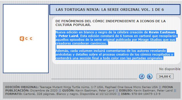 ECC Ediciones traerá a España los cómics de las tortugas ninja