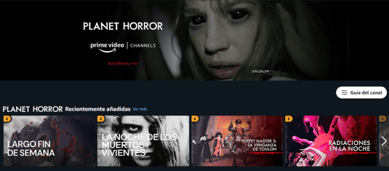 Planet Horror ya se encuentra disponible en Prime Video Channels