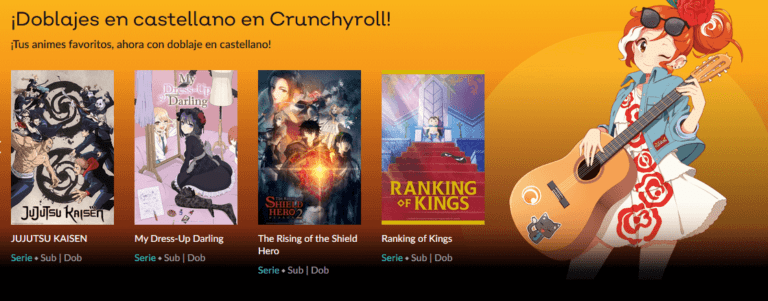 Descubre los animes que están doblados al castellano en Crunchyroll