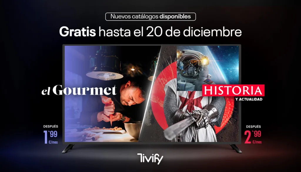 Tivify incorpora el contenido de 'El Gourmet' e 'Historia y Actualidad'