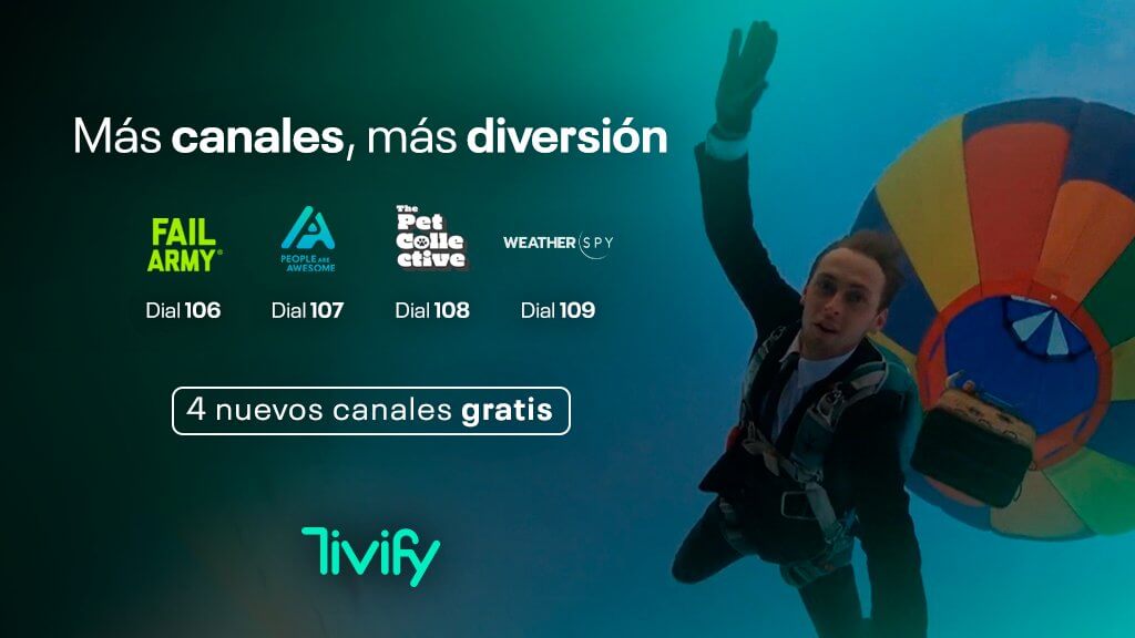 Tivify incorpora cuatro nuevos canales a su plan gratuito